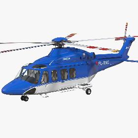3D AgustaWestland AW139 Helicopter